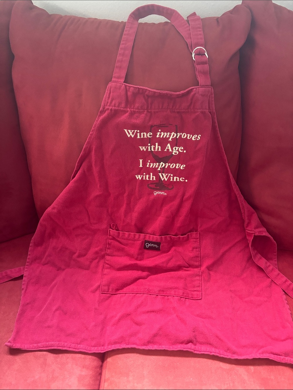 Red Wine-Theme Kitchen Apron